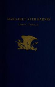 Cover of: Margaret Ayer Barnes by Lloyd C. Taylor