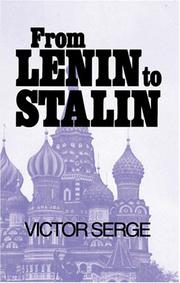 Cover of: From Lenin to Stalin by Victor Serge