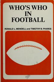 Cover of: Who's who in football by Mendell, Ronald L.