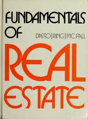 Cover of: Fundamentals of real estate
