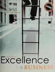 Cover of: Excellence in business by Courtland L. Bovée, Courtland L. Bovée