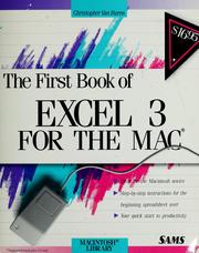 Cover of: The first book of Excel 3 for the Mac by Chris Van Buren