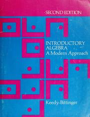 Cover of: Introductory algebra, a modern approach by Mervin Laverne Keedy