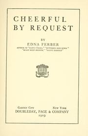 Cover of: Cheerful by Edna Ferber