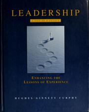 Cover of: Leadership: enhancing the lessons of experience