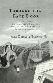 Cover of: Through the back door: memoirs of a sharecropper's daughter who learned to read as a great-grandmother