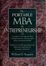 Cover of: The portable MBA in entrepreneurship by William D. Bygrave