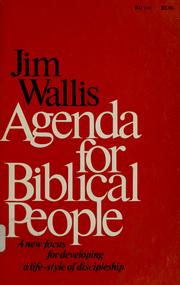 Cover of: Agenda for Biblical people