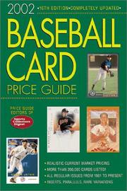 Cover of: 2002 Baseball Card Price Guide (Baseball Card Price Guide, 2002)