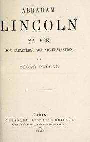 Cover of: Abraham Lincoln by César Pascal