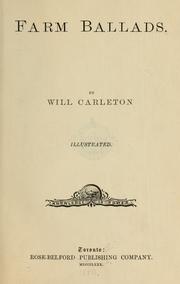 Cover of: Farm ballads. by Will Carleton