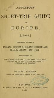 Cover of: Appletons' short trip guide to Europe.: [1868]