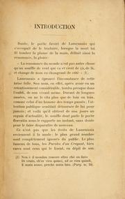 Cover of: Lamennais intime: d'après une correspondance inédite