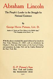 Cover of: Abraham Lincoln by George Haven Putnam