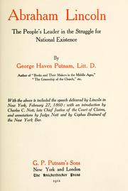 Cover of: Abraham Lincoln by George Haven Putnam