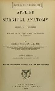 Cover of: Applied surgical anatomy by George Woolsey