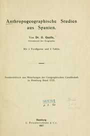 Anthropogeographische Studien aus Spanien