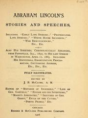 Cover of: Abraham Lincoln's stories and speeches by Abraham Lincoln