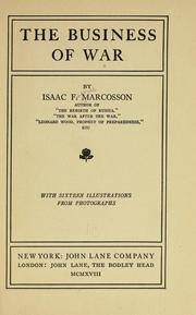 Cover of: The business of war by Marcosson, Isaac Frederick