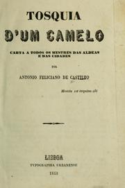 Cover of: Tosquia d'um camelo: carta a todos os mestres das aldeas e das cidades.