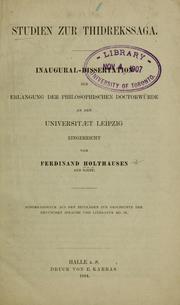 Cover of: Studien zur Thidrekssaga.