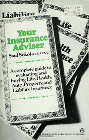 Cover of: Your insurance adviser by Saul Sokol, Saul Sokol
