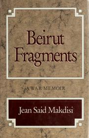 Cover of: Beirut fragments by Jean Said Makdisi