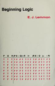 Cover of: Beginning logic by E. J. Lemmon