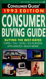 Cover of: Consumer buying guide. by 