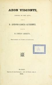 Cover of: Azon Visconti ; zarzuela en tres actos.