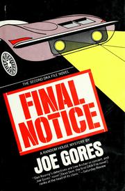 Cover of: Final notice by Joe Gores