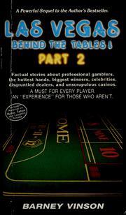 Cover of: Las Vegas behind the tables! by Barney Vinson, Barney Vinson