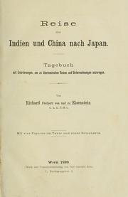 Cover of: Reise über Indien und China nach Japan. by Eisenstein, Richard Johann Louis Freiherr von und zu