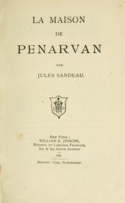 Cover of: La maison de Penarvan.