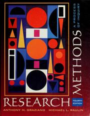 Cover of: Research methods by Anthony M. Graziano