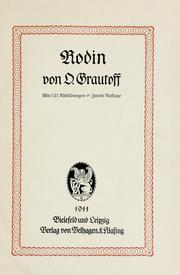 Cover of: Rodin. by Grautoff, Otto