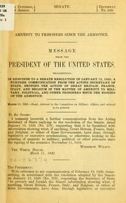 Cover of: Amnesty to prisoners since the armistice. by United States. Department of State., United States. Department of State.