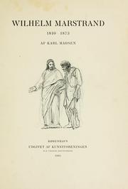 Cover of: Wilhelm Marstrand, 1810-1873