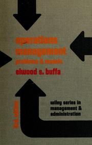 Cover of: Operations management: problems and models | Elwood Spencer Buffa