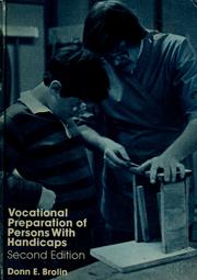 Cover of: Vocational preparation of persons with handicaps