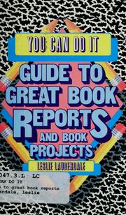 Cover of: Guide to great book reports and book projects
