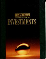 Cover of: Introduction to investments