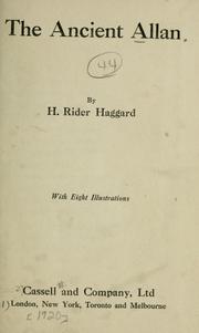 Cover of: The ancient Allan. by H. Rider Haggard