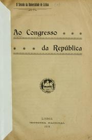 Cover of: Ao Congresso da república.