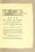 Cover of: Acte du corps législatif, non sujet à la sanction du Roi, relatif aux sieurs Maudenoin, Behague, Clugny & Darot.