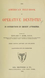 Cover of: The American text-book of operative dentistry