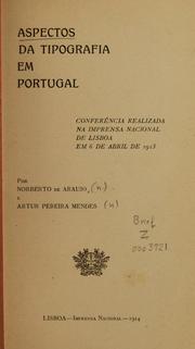 Cover of: Aspectos da tipografia em Portugal. by Norberto de Araujo