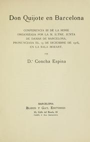 Cover of: Don Quijote en Barcelona por Concha Espina. by Concha Espina