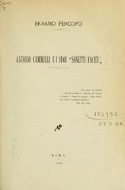 Antonio Cammelli e i suoi "Sonetti faceti." by E. Pèrcopo