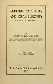Cover of: Applied anatomy and oral surgery for dental students